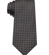 Texture your look. This basketweave tie from Bar III gives your look instant depth and dimension.