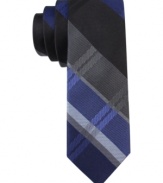 Plaid and simple. This Calvin Klein tie brings a whole new pattern to your tie collection.