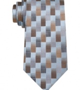 Square off in your wardrobe. This John Ashford tie brings a sophisticated pattern into play.