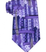 Break out of the box. This abstract-patterned tie from Jerry Garcia keeps your look creative.