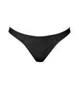 Luxurious thong in fine black synthetic fiber/cotton blend - very soft and oustandingly comfortable due to stretch content - a classic with a comfortable moderate wide waistband and high rise - perfect elastic fit - stylish, sexy, seductive - fits under (almost) all outfits