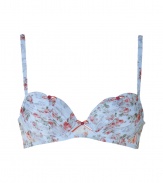 Bring instant romantic appeal to your lingerie favorites with this ladylike bra from Chantal Thomass - Underwire, soft cups with ruched detail  with rosette and bow, front bow detail, adjustable straps, all-over floral print - Perfect under virtually any outfit or paired with matching panties for stylish lounging