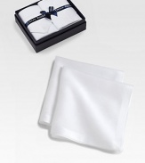 A duo of cotton batiste handkerchiefs from the iconic Saville Row creator of fine men's furnishings. Boxed set of 2Each, 18½ squareMachine washImported