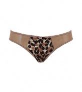 Stylish slip in fine brown synthetic fiber - very comfortable due to stretch content - elegant leopard print - cute bow and pleasant medium wide waistband - perfect snug fit - stylish, sexy, seductive - fits under (almost) all outfits