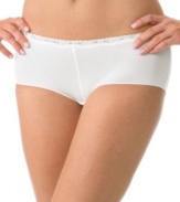 Adorable scalloped lace trim gives a modern take on this very comfy boy short. Style #1388