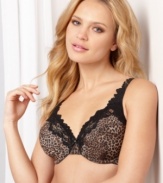 A little lacy, a little racy. Feel your most confident with the beautiful shape created by this animal print Barbados bra by Lunaire. Style #15214