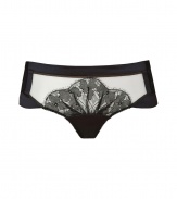 Dainty and enticing, these lace-laden La Perla shorts will add a sexy kick to any look - Satin trim, floral lace-detail, semi-sheer - Perfect under virtually any outfit or with the matching bra for stylish lounging