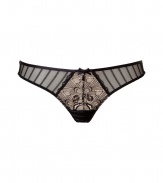 Lace-laden and ultra sweet, this thong from Elle MacPherson Intimates brings a saucy touch to any look - Lace front panel with bow, netted sides - Perfect under virtually any outfit