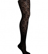 Made from soft merino wool with allover ornamental patterning, Fogals two-tone tights set an eye-catching foundation for cool weather looks - Semi-opaque, comfortable knit waistband, knitted-in heel and toe - Perfect for wearing with sleek tailored dresses and edgy leather jackets