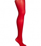 Soft and cozy with a semi-opaque finish, Fogals bright red tights set an eye-catching foundation for countless looks - Semi-opaque, comfortable stretch waistband, cotton gusset, nude heel, reinforced toe - Perfect for accenting sleek neutral hues