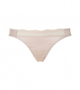 Vintage-inspired styling informs this coquettish thong from Stella McCartney - Lace-detailed waistband and pinktuck detailing at hips- Perfect under any outfit, or pair with a matching bra for stylish lounging