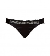 With a decorative lace trim, these vintage-inspired briefs from Stella McCartney are both comfortable and chic - Satin panties with elasticized waistband, lace inset, and pintucks at hem - Perfect under any outfit or paired with a matching bra for stylish lounging