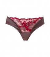 Delicate yet sultry, these lace-laden La Perla briefs will add a sexy kick to any look - Scalloped semi-sheer lace front, opaque satin sides, sheer back - Perfect under evening ensembles or paired with a matching bra for stylish lounging