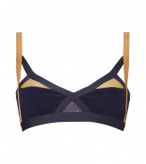 Spearheading the innerwear-as-outerwear trend, VPLs easy to layer pieces offer a fashion-forward alternative to lingerie - Two-tone multi-strap front with multicolored soft half-cups, adjustable straps - Pair with matching panties for stylish lounging or under a low-cut sleeveless top