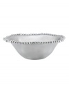 Pretty and polished, this Organics Bead bowl from Lenox's collection of serveware and serving dishes combines a natural shape in bright aluminum with a delicately beaded edge. Qualifies for Rebate