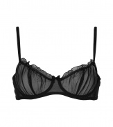 Turn up the heat with this naughty-but-nice balconette bra from Chantal Thomass - Ruffle detailed cups, adjustable straps, d?colletage-enhancing balconette style - Perfect under a low cut cocktail dress or paired with matching panties for stylish lounging