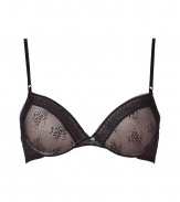 Turn up the heat in this ultra-feminine bra from Elle MacPherson Intimates - Underwire, push-up style half-cups, all-over lace overlay, lace trim, adjustable straps, back hook and eye closure - Perfect under virtually any outfit or paired with matching panties for stylish lounging