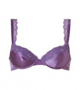 Bring luxe appeal to your everyday with this ultra-stylish bra from It Brit designer Stella McCartney - Underwire, padded demi-cups, lace-detailed wide adjustable straps, back hook and eye closure, lace trim - Perfect under any outfit or paired with matching panties for stylish lounging