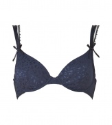 Add sultry style with this modernized animal print bra from Stella McCartney - Underwire, wide adjustable straps with bow detail, back hook and eye closure - Pair with a low-cut top or dress or with matching panties for stylish lounging