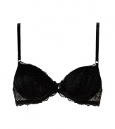 Add instant sex appeal with this comfortable and sultry bra from Elle MacPherson Intimates  - Adjustable narrow straps, slightly padded cups, hook and eye closure, lace and bow detail - Perfect underneath your favorite dress or in the boudoir on its own