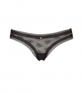 Turn up the heat with this ultra-feminine thong from Elle MacPherson Intimates - Lace-detailed waistband and hem, all-over floral lace, front crystal embellishment - Perfect under virtually any outfit or paired with a matching bra for stylish lounging