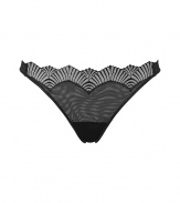 Luxurious brief in fine black synthetic fiber blend - very comfortable due to stretch content - elegant shell optic embroidery - fashionable high rise, slim waistband - perfect elastic fit - stylish, sexy, seductive - fits under (almost) all outfits