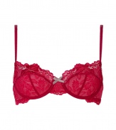 Super sexy The Spree Rumba red underwire bra from Elle MacPherson Intimates - Red floral lace and delicate bow details make this bra perfect for a special occasion or everyday wear - Underwire fit with 3/4-cups - Turn up the heat with this steamy bra