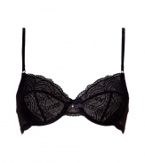 Add instant sex appeal with this comfortable and sultry bra from Elle MacPherson Intimates  - Adjustable narrow straps, soft cups, hook and eye closure, lace and bow detail, front seaming - Perfect underneath your favorite dress or on its own in the boudoir