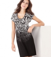 Fade to black and fall gently to sleep in Style&co.'s Zebra sleepshirt.