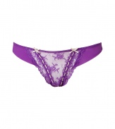 Stylish brief in fine polyamide synthetic blend - An elegant and sexy purple panty from supermodel designer Elle Macpherson - Soft stretch material feels great against the skin - Luxe lace look, satin ribbon V detail, tiny bows - Classic bikini cut offers modest coverage - Wear beneath just about anything