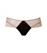 Bring sexy back in this ultra-luxe thong - Comfortable yet seductive fit, contrasting wide waistband, classic panty with art deco styling -Wear under your favorite outfit or on alone to amp up the sultry factor - Made by highend lingerie label Kiki de Montparnasse