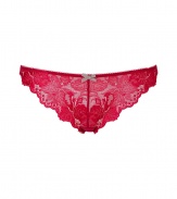 Ultra-luxe The Spree Rumba red bikini briefs from Elle MacPherson Intimates - Red floral lace and delicate bow details make these panties perfect for a special occasion - Classic, comfortable fit  - Perfect for turning up the heat or under any outfit