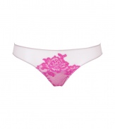 Turn up the heat with these luxe lace briefs from La Perla - Slim fit, nude with fuchsia lace front detail - Perfect under any outfit or for stylish lounging