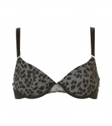 Stylish bra in fine synthetic stretch - fashionable Leo print in khaki and black - with lightly padded cups and narrow, adjustable straps - hook closure - a dream piece, perfect for wider necklines - perfect, snug fit - sweet, sexy, seductive - works under (almost) all outfits