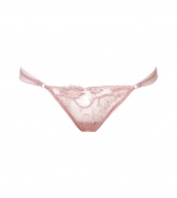 Luxurious thong in a fine, pink synthetic blend (stretch tulle) - particularly comfortable, thanks to the spandex content  - elegantly embroidered, in a stylish lace look - slim waistband - perfect , elastic fit - stylish, sexy, seductive - fits under (almost) all outfits