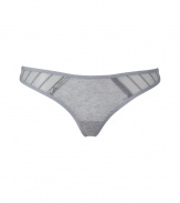 Sweet heather grey jersey thong - This casual thong is perfect for everyday wear - Comfortable fit with an adorable classic cut - Great under any outfit - Made by high-end intimate apparel brand Kiki de Montparnasse