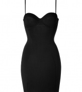 Super sultry black slim fitted jersey slip with bra by Kiki de Montparnasse - Add that special sexy something to your outfits with this flattering slip- Figure-hugging fit with a built-in bra for extra support - Wear underneath a skin-tight dress or on its own with a bold shouldered blazer and platforms