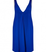 Whether youre looking to lounge in style or add some comfort to your evening look, this chic Philip Lim slip dress will up the style factor - V-neck, relaxed silhouette, front pleating, slit pockets, asymmetrical hem, contrasting back panel with gathering detail - Pair with a kimono for at-home style or ribbed tights, a draped leather jacket, and booties for off-duty cool