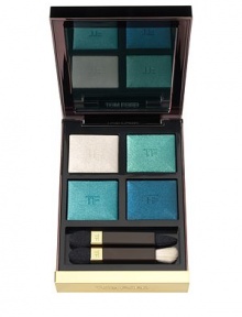 The centerpiece of the Tom Ford color collection. Each Eye Color Quad is designed with four opulent complementing shades that achieve multiple looks, from a bold, smokey eye, to a sexy slash of color and everything in between. Formulated with advanced color processes, the four luxurious finishes - sheer sparkle, satin, shimmer, and matte - offer a spectrum of intensity and effects and deliver incredible shade fidelity and outstanding adhesion. Two custom applicators included.