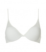 Luxurious bra in fine ivory synthetic fiber stretch - very comfortable and pleasant on the skin - elegant underwire bra with padded cups and adjustable thin straps - hook closure - perfect for plunging necklines - creates a dream cleavage - perfect snug fit - simple, elegant AND sexy - fits under (almost) all outfits