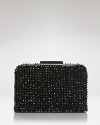 Give into glassy glamour with this bead-embellished clutch from La Regale, sure to elegantly accessorize your fanciest frocks.