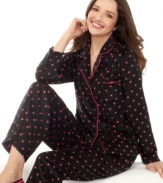 Cuteness to rival the comfiness. Charter Club decked out these indulgently soft and silky lightweight mink fleece pajamas with prints you'll love all winter long.