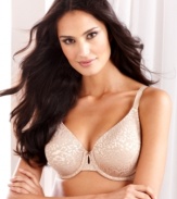 Seamless support helps you achieve your most attractive silhouette ever. The contour cups of Olga's Underwire Lift Side Support bra are subtly decorated with a great burnout animal print mesh overlay.