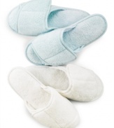 Luxurious comfort in each and every step. Charter Club's Spa slippers feature a memory foam footbed.