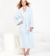 You deserve to be pampered. Step out of the shower and into the plush softness of the luxe terry cloth Spa robe by Charter Club.