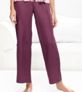 Relax in the satiny smooth beauty of Alfani's satin pajama pants.