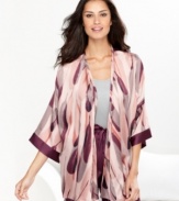 Relax in the satiny smooth beauty of Alfani's satin wrap.