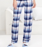 Lounge around in stylish comfort with Charter Club's Critters flannel pajama pants.