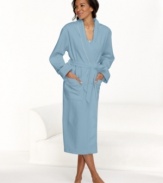 Pamper yourself. Nautica's Spa robe features contrasting piping on the pockets and placket.