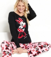 Snuggle up with Minnie Mouse. The comfy fleece of these pajamas by Briefly Stated will have you and your new friend ready for the holidays!